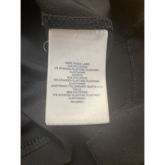 Lands End Womens Black Skort Built in Shorts Pull On Flat Front Pockets Size 3X‎ - Picture 8 of 8